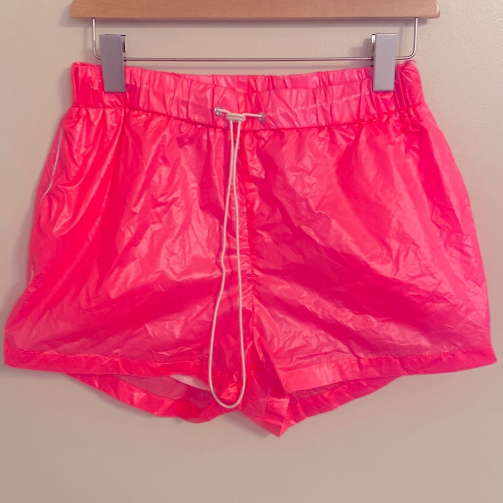 Pink neon running shorts size m